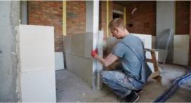 Монтаж гипсобетонных перегородок